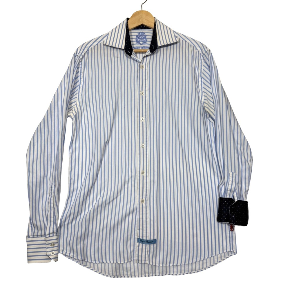 English Laundry | Mens Dress Shirt‎ Long Sleeve Striped Button Down